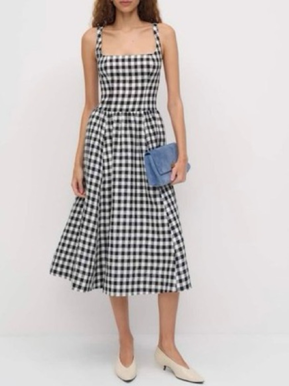 NWT reformation Janu linen dress in park check - size 6